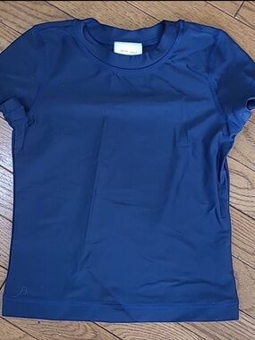 Hanna Andersson Navy Rash Guard Swim Top T 6-7